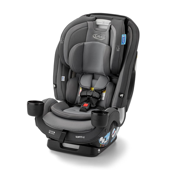 Slimfit 3-In-1 Convertible Car Seat, Ultra-Space-Saving Design, Darcie, Suitable for Rear and Forward-Facing, Highback Booster Seat with 10-Position Headrest