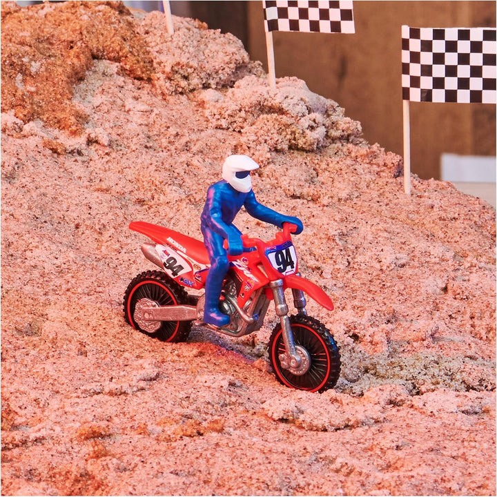 , Authentic 5-Pack of 1:24 Scale Die-Cast Motorcycles with Rider Figure, Toy Moto Bike for Kids and Collectors Ages 3 and Up