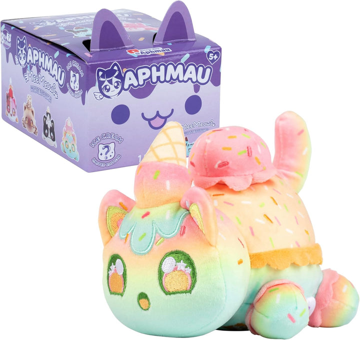 6” Meemeow Mystery Plush – Ice Cream; Youtube Gaming Channel, Blind Box, 1 of 8 Possible Ice Cream Meemeows, Official Merch