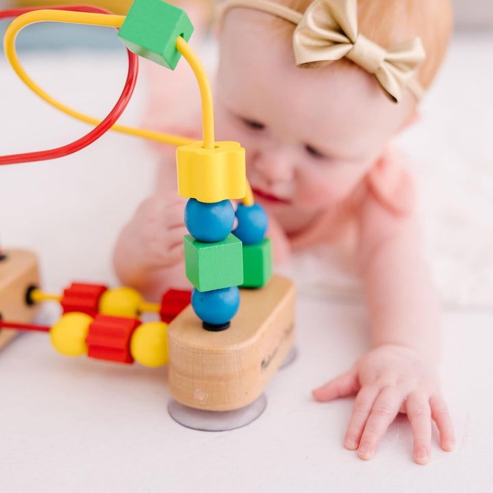 First Bead Maze - Wooden Educational Toy for Floor, High Chair, or Table Infant Maze Toy, Bead Maze Toys for Toddlers and Babies