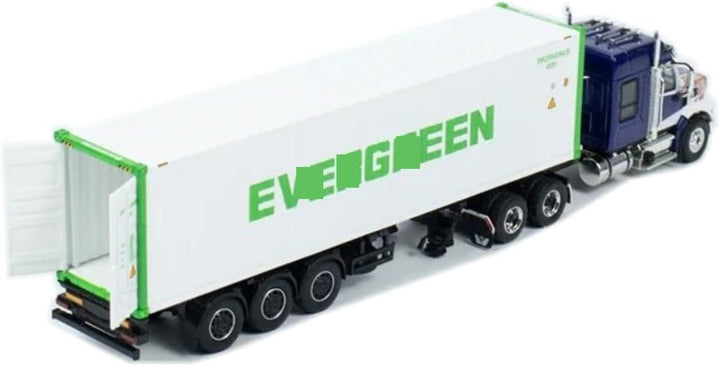 1/64 Diecast Model Western Star 49X Blue Trailer with Reefer Container - Adult Collectible Truck Set