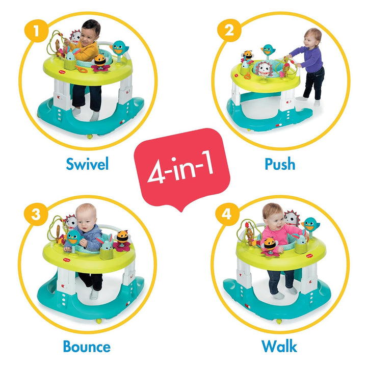 4-In-1 Here I Grow Mobile Activity Center, Baby Walkers and Activity Center, Baby Activity Center with Interactive Toys and Developmental Activities, Meadow Days