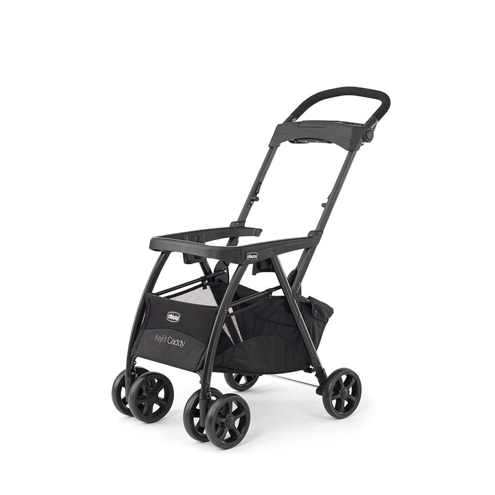 Keyfit Caddy Frame Stroller, Accepts All  Infant Car Seats, Adjustable Handle, Parent Tray | Black/Black