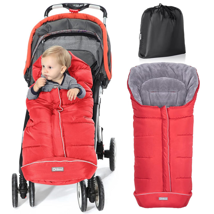 Warm Bunting Bag Universal, Stroller Sleeping Bag Cold Weather, Waterproof Toddler Footmuff (Black, Large)