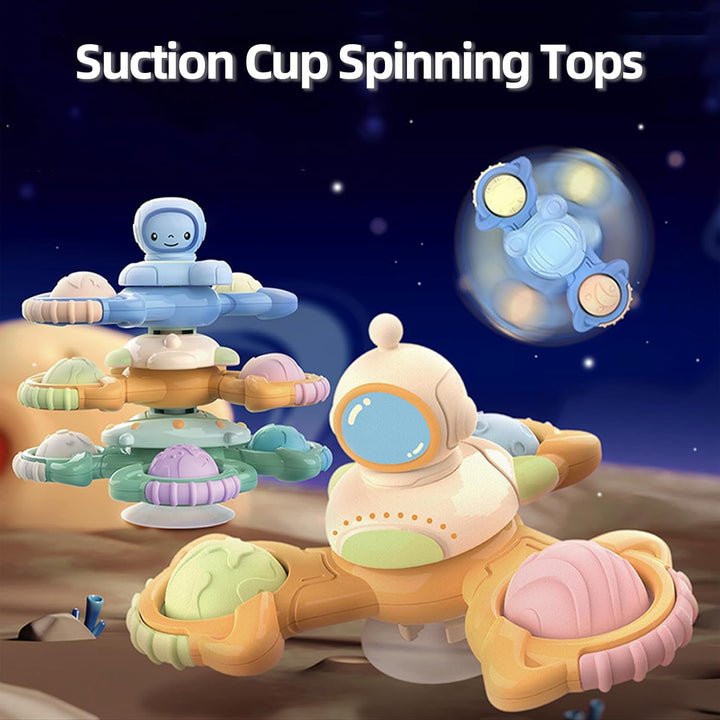 3-Piece Suction Cup Spinner Toys for Boy & Girl, Spinning Tops for Toddlers, Birthday Gift for Infant, Sensory Baby Bath Toys