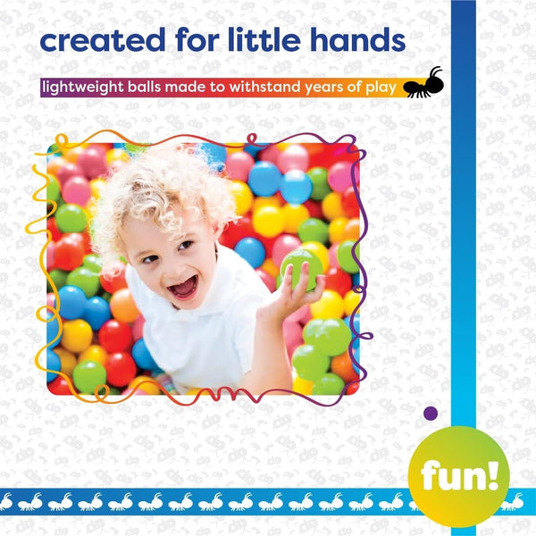 Ball Pit Balls, Colorful Plastic Balls for Ball Pit for Kids, Reusable Ballpit Balls with Storage Bag for Indoors and Outdoors Activities