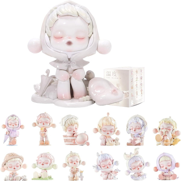 SKULLPANDA Warmth Series, SKULLPANDA Blind Box Figures, Random Design Action Figures Collectible Toys Home Decorations, Holiday Birthday Gifts for Girls and Boys, Single Box