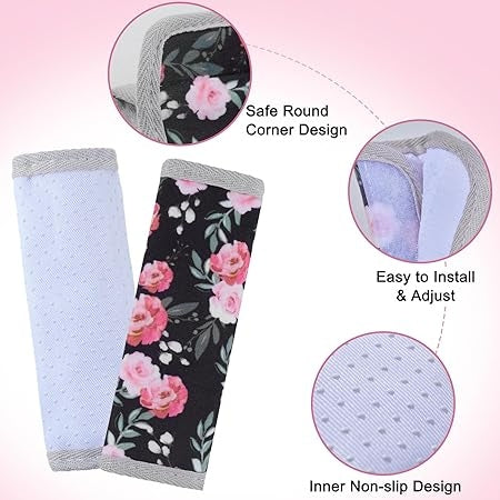 Car Seat Strap Covers for Baby Kids, Car Seat Strap Covers Shoulder Pads, Soft Seat Belt Covers for All Car Seats, Pushchair, Stroller