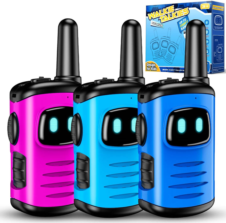 Kids Walkie Talkies Toys for Boys:  Mini Robots Walkies Talkies 2 Pack Birthday Gifts for 3 4 5 6 7 8 Year Old Boys Toys Age 4 5 6 7 8 Camping Outdoor Games
