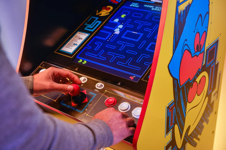PAC-MAN Deluxe Arcade Machine, Built for Your Home, with 5-Foot-Tall Full-Size Stand-Up Cabinet, 14 Classic Games, and 17-Inch Screen