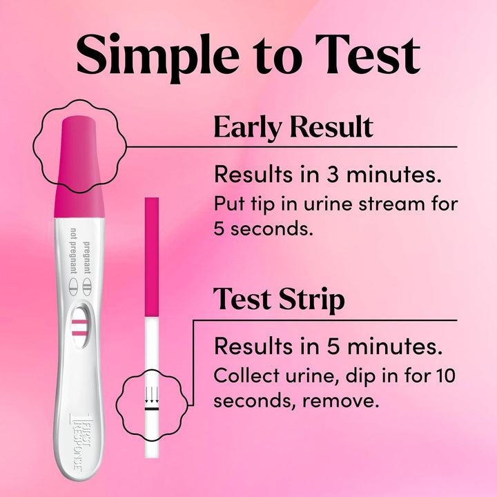 Comfort Check Pregnancy Test, 8 Count, Pink & White