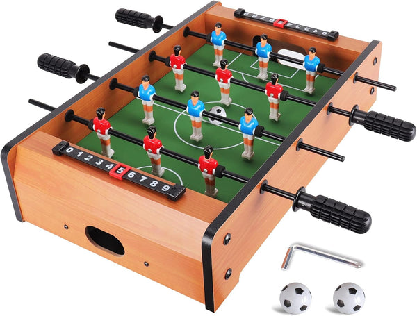 Mini Foosball Table (Upgrade) 20-Inch Foosball Table Adult Size Top Football/Soccer Game Table for Kids Easy to Store