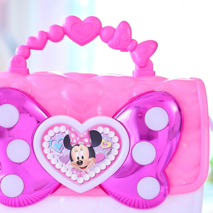 Disney Junior Minnie Mouse Bowfabulous Bag Set, 7-Piece Dress up and Pretend Play Toy Purse, Kids Toys for Ages 3 up by