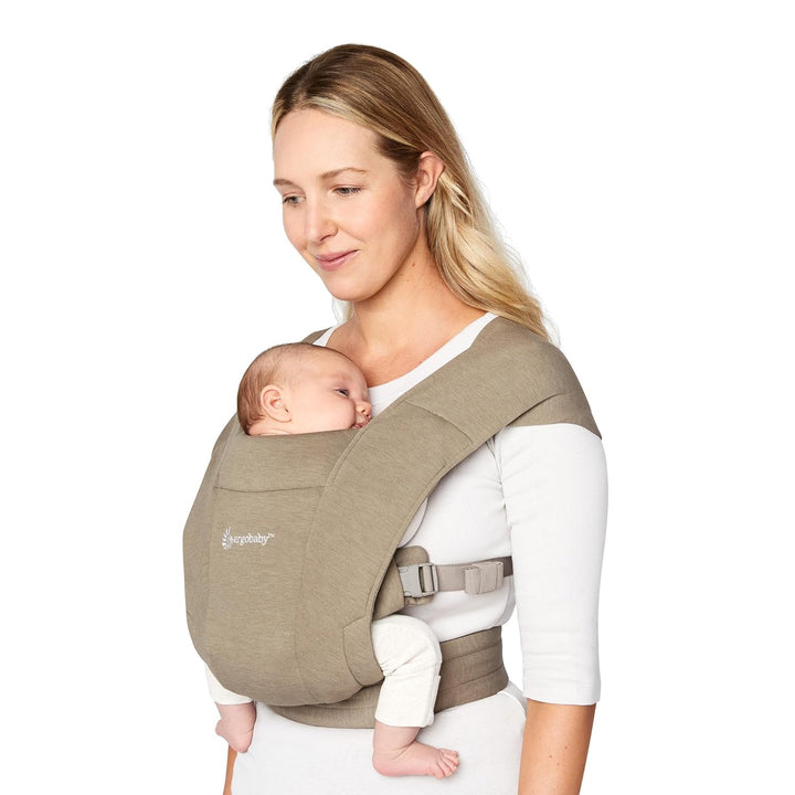 Embrace Baby Carrier Newborn to Toddler - Breathable Baby Carriers for Summer - Cozy Essentials (7-25 Pounds), Ponte Knit, Cream