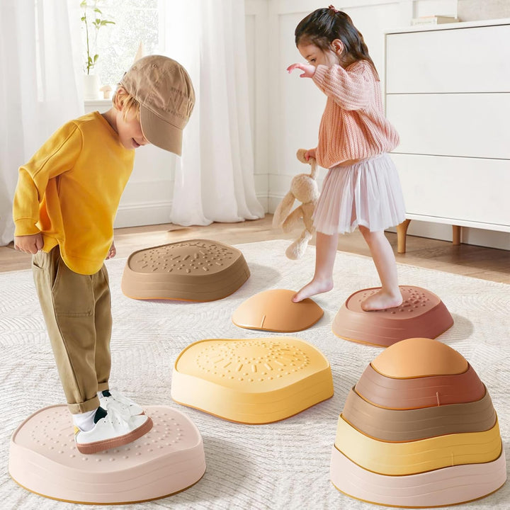 Stepping Stones for Kids, 5Pcs Non-Slip Toddler Stepping Stones, Sensory Stepping Stones for Promoting Toddler'S Balance & Coordination Skills, Stepping Stones for Toddlers 3-5
