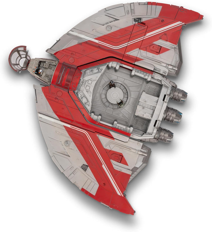Star Wars Micro Galaxy Squadron Ahsoka Tano'S T-6 Jedi Shuttle - 13-Inch Vehicle with Rotating Wings and Three 1-Inch Micro Figure Accessories