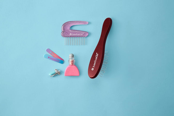 18-Inch Doll Accessories Doll Brush with Sturdy Wooden Handle and Wire Bristles, for Ages 8+