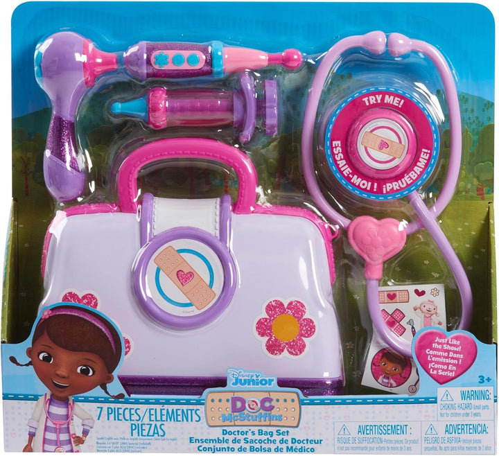 Disney Junior  Toy Hospital Doctor'S Bag Set, 7-Piece Dress up and Pretend Play Doctor Kit, Kids Toys for Ages 3 up by