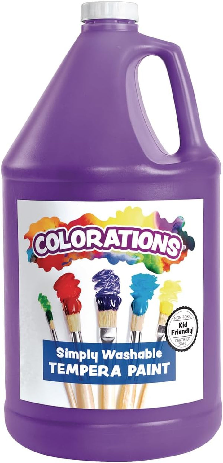 Paraben-Free Washable Tempera Paint for Kids - 1 Gallon Value Size. Vibrant White. Non-Toxic and Made in the USA