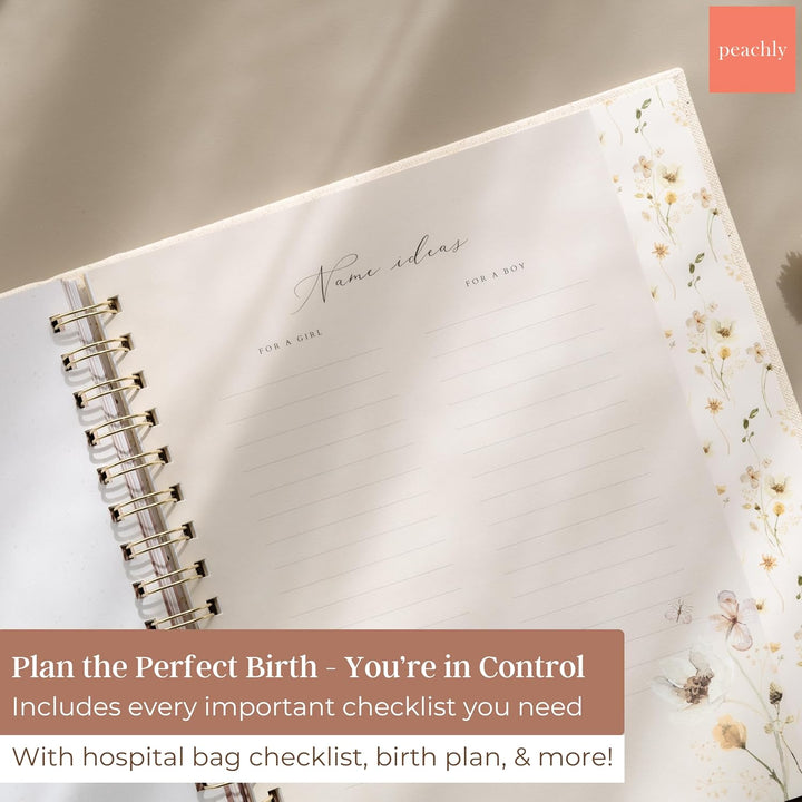 Pregnancy Journal - Linen Pregnancy Book to Capture Every Milestone - Pregnancy Must Haves - Baby Book Keepsake Pregnancy Journals for First Time Moms and Experienced Moms