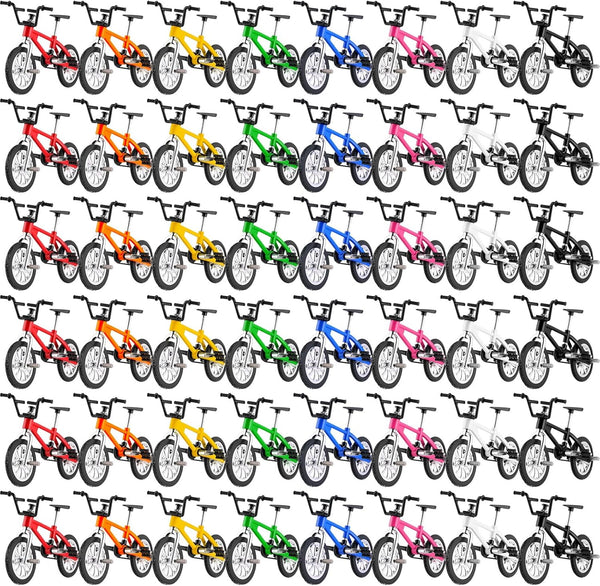 24 Pcs Kids Mini Finger Bikes Party Favors Miniature Fidget Bicycle Toy Metal Finger Bikes for Students Class Prizes Birthday Gift Goodie Bag Stuffers Carnival Prizes Christmas Stocking Fillers