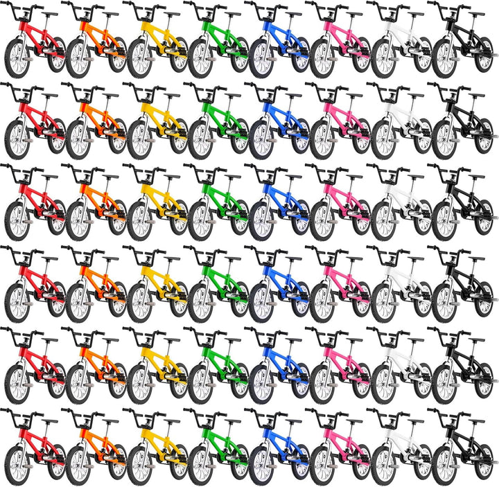 24 Pcs Kids Mini Finger Bikes Party Favors Miniature Fidget Bicycle Toy Metal Finger Bikes for Students Class Prizes Birthday Gift Goodie Bag Stuffers Carnival Prizes Christmas Stocking Fillers