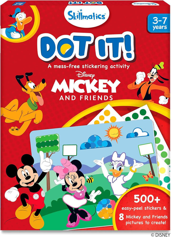 Dot It Sticker Art - Disney Princess, Mess-Free Fun for Kids, 500+ Stickers, Craft Kits, DIY Scrapbooking Activity, Travel Toys, Gifts for Girls & Boys Ages 3, 4, 5, 6, 7