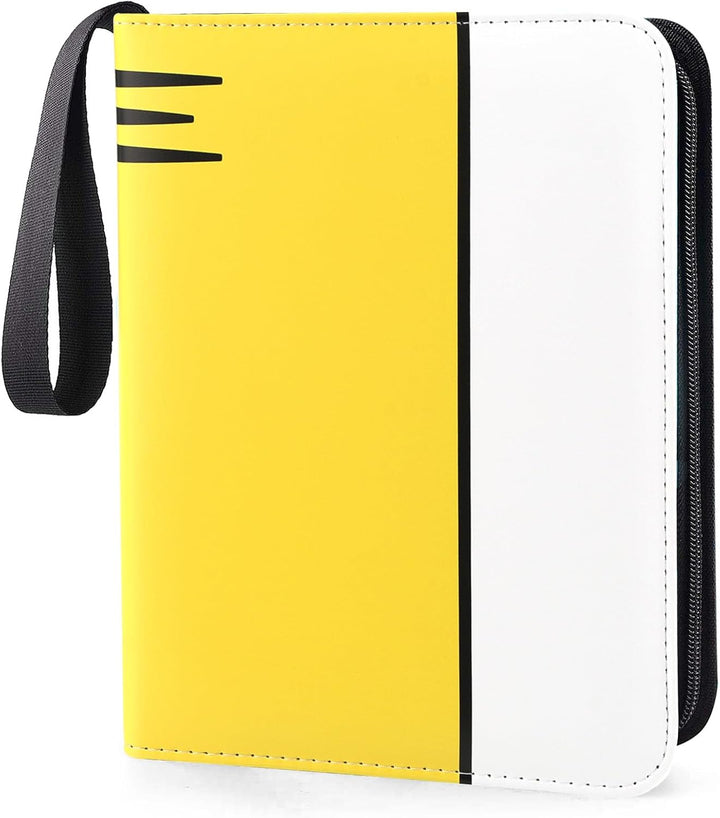 Card Binder 4 Pocket, Collectible Trading Card Albums Fits 400 Cards with 50 Removable Sleeves, Portable Trading Card Binder Collection Album Holder, Game Card Case Book with Zipper for Gifts, L-Green