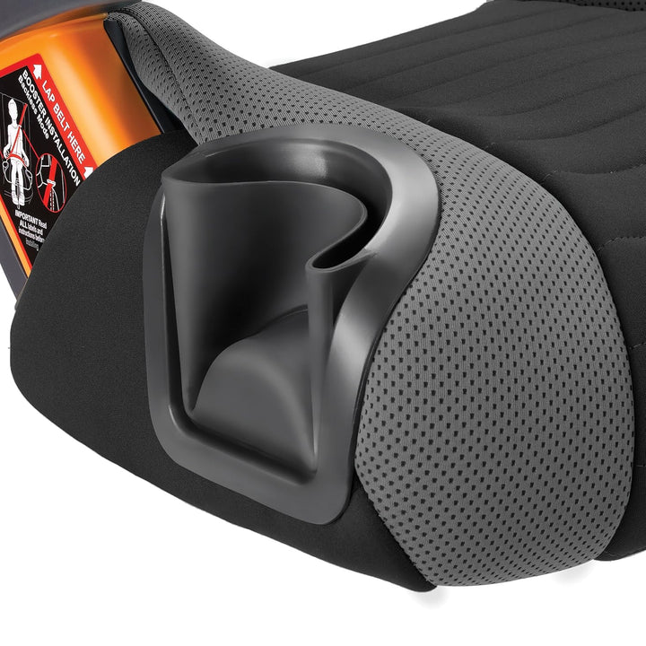 Gofit® Backless Booster Car Seat without Latch Attachment, Travel Booster Seat for Car, Portable Car Booster Seat for Children 40-110 Lbs., Shark/Black and Grey