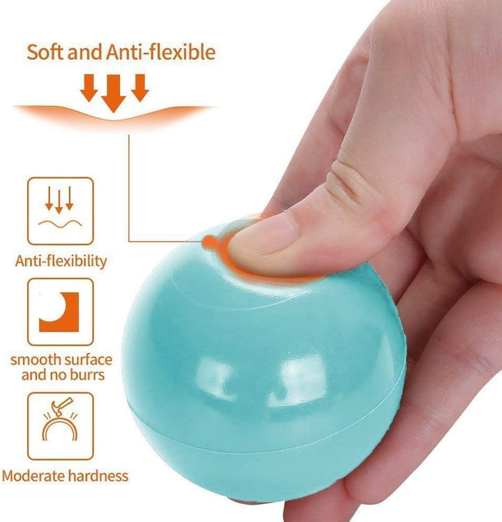 Soft Pit Balls, Chemical-Free Crush Proof Plastic Ocean Ball, BPA Free with No Smell, Safe for Toddler Ball Pit/Kiddie Pool/Indoor Baby Playpen