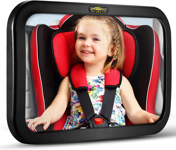 Baby Car Mirror,  Car Seat Mirror, Safely Monitor Infant Child in Rear Facing Cars Seat, Wide View Shatterproof Adjustable Acrylic 360°For Backseat, Crash Tested and Certified for Safety