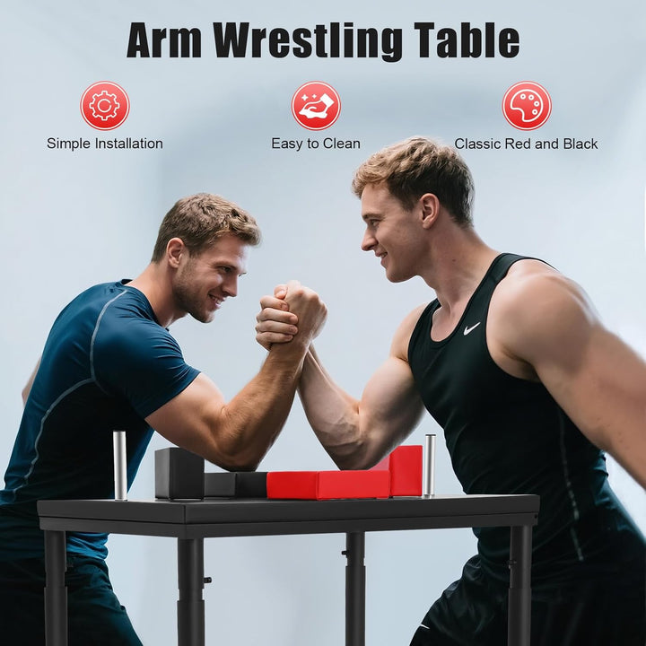 Professional Arm Wrestling Table, 35.4"X25.6"X39.4 Standard Arm Wrestling Battle Table Ideal for Home Gym, Training, and Competitions