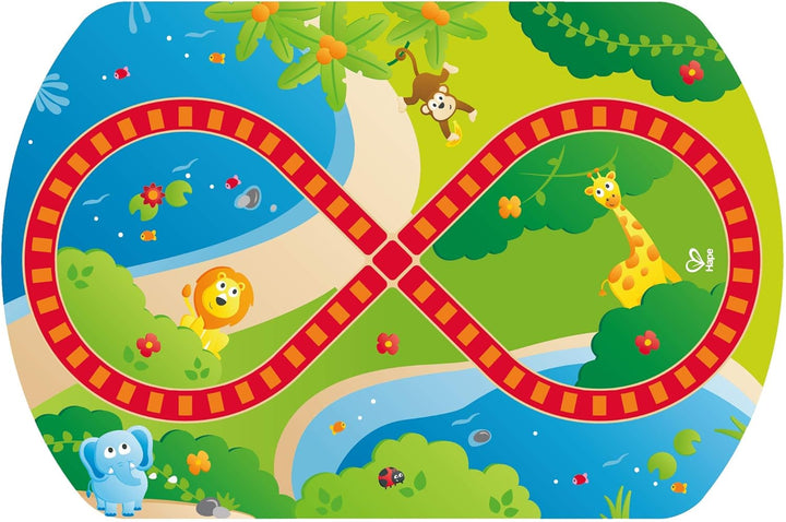 Jungle Adventure Railway Table | Kids Bead Maze Puzzle Table with Accessories, African Scene Graphics, Child Sized Table for Individual and Group Play