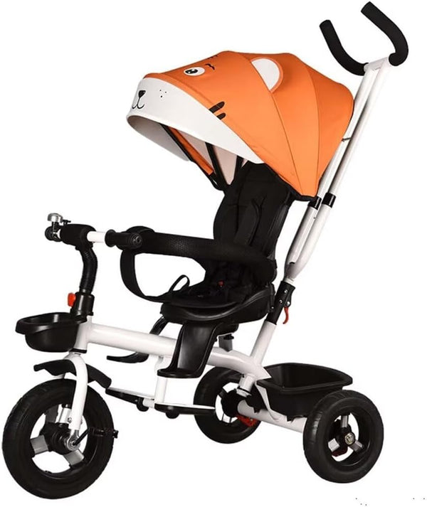 Toddler Stroller Buggies with Reclining Backrest Reversible Seat,1.5-5 Years Old Children Pushchair Pram with Canopy,Comfortable Seat with Guardrail and Belt,Titanium Wheel,3 Wheel Toddler Tricycle (