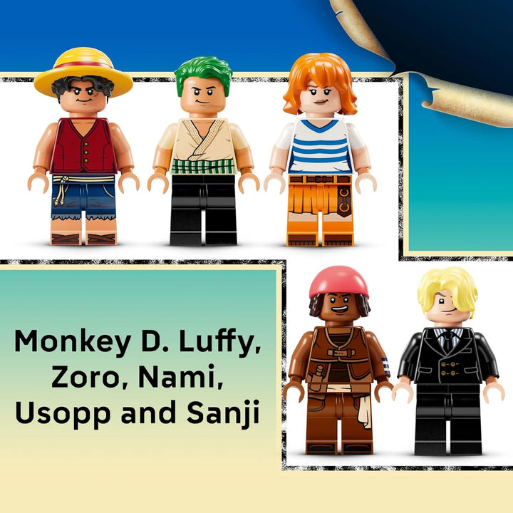 ONE Piece the Going Merry Pirate Ship Building Blocks - Pretend Play Adventure Toy for Boys & Girls, 10+ - Straw Hat Crew Toy Figures & Playset for Anime Fans - Gift Idea for Birthdays - 75639