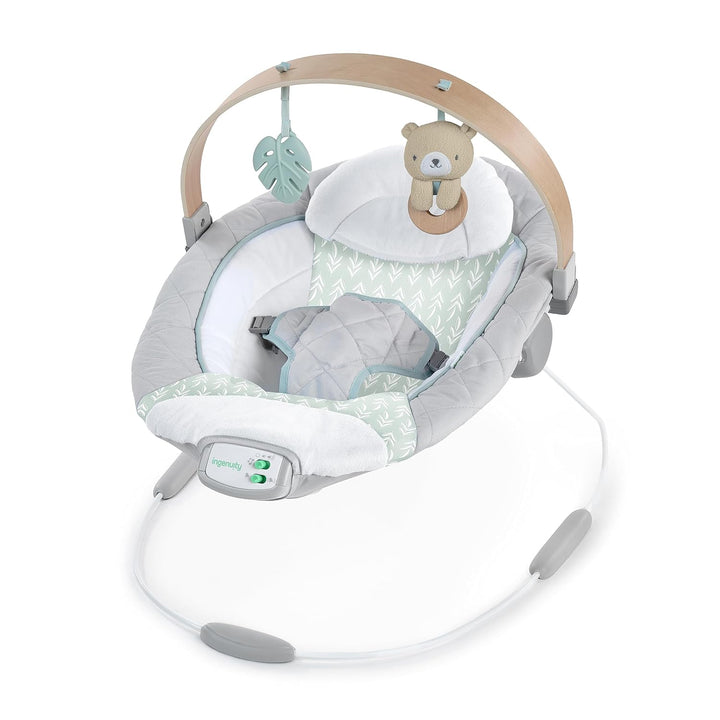 Soothing Baby Bouncer Infant Seat with Vibrations, -Toy Bar & Sounds, 0-6 Months up to 20 Lbs (Pink Flora the Unicorn)