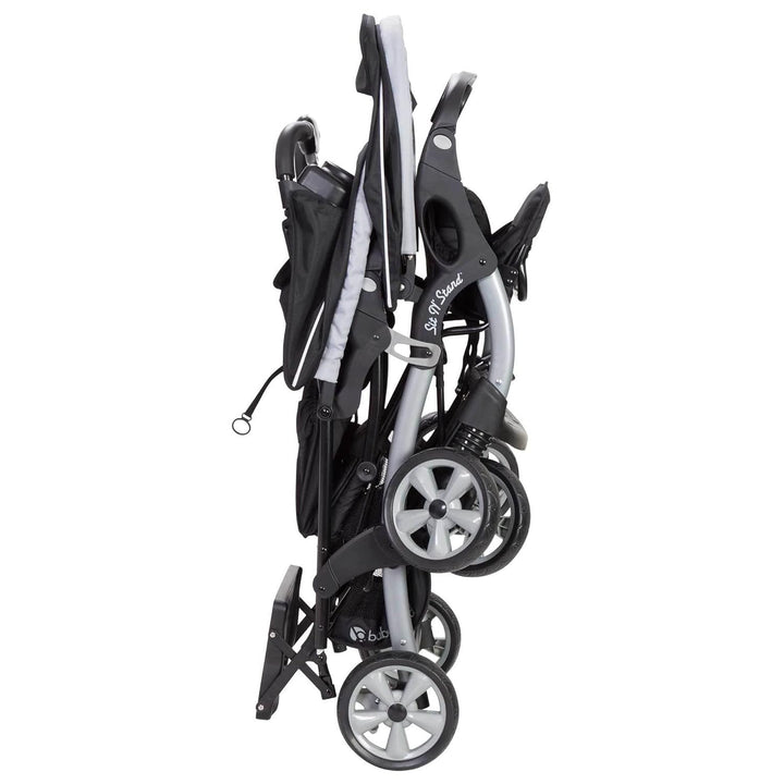 Infant and Toddler Double Stroller & Car Seat Combo, 2 Pc Set, Stormy - Portable and Lightweight Stroller Duo and Car Seat Travel System Tandem