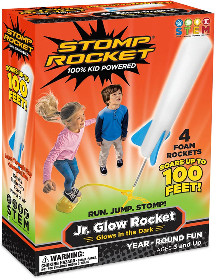 Jr Multi-Color Rocket Launcher for Kids, 8 Rockets - Fun Outdoor Kids Gifts for Boys & Girls - STEM Toy Foam Blaster Set Soars up to 100 Feet - Ages 3 & Up
