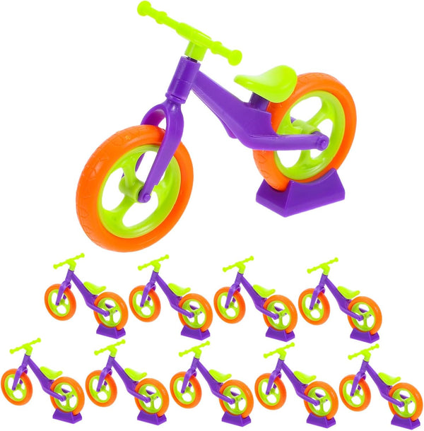 10Pcs DIY Miniature Bike Toy Assembly Kit for Boys and Girls Simulated Bicycle Model Accessories for Creative Play and Imagination