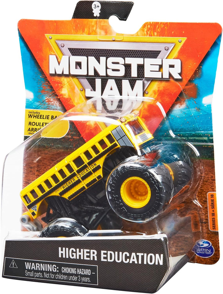 , Official Higher Education Monster Truck, Die-Cast Vehicle, Arena Favorites Series, 1:64 Scale