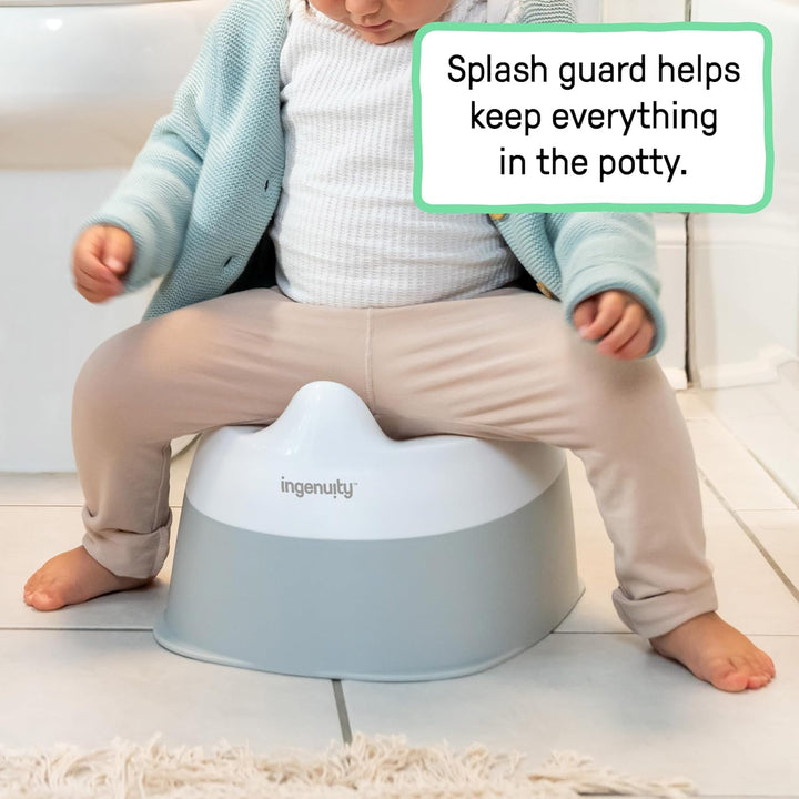 Ready Set Go Potty, Removable Bowl, Non-Skid Bottom, Wide Stable Base, Age 18 Months & Up, White & Grey