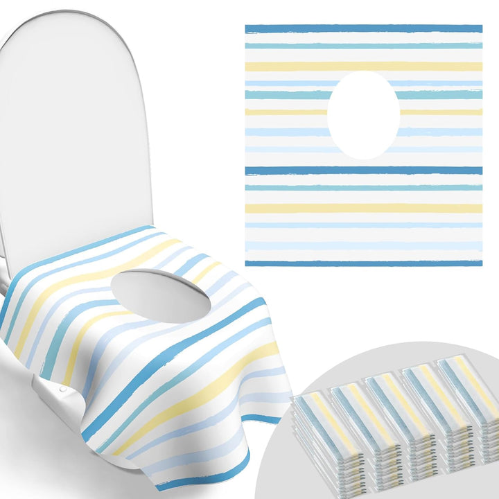 30 Pack Toilet Seat Covers Disposable, Large Waterproof Potty Covers for Toddlers, Kids, and Adults, Individually Wrapped for Travel, Toddler Potty Training for Public Restroom, Airplane, Trip