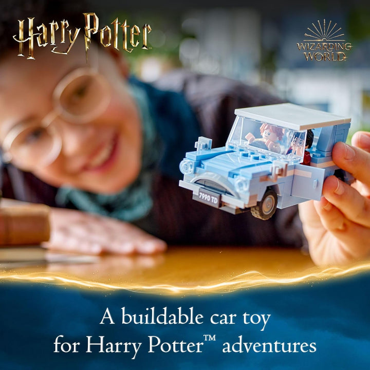 Harry Potter Flying Ford Anglia, Buildable Car Toy with 2 Minifigures for Role Play, Fantasy Playset for Kids, Harry Potter Car, Gift for Boys, Girls and Any Fan Ages 7 and Up, 76424