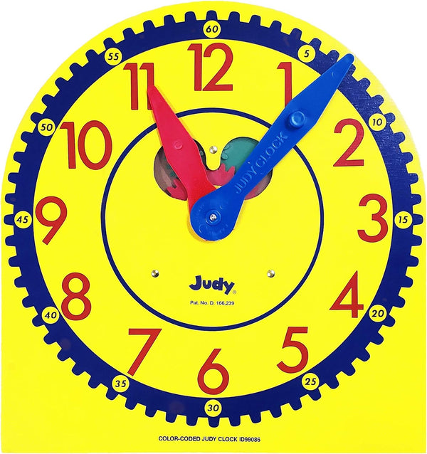 13" X 12" Judy Clock, Time-Telling Teaching Clock for Kids, Classroom Clock for Teaching Time, Analog Clock, Teaching Clock for Classroom or Home School, Kindergarten to 3Rd Grade