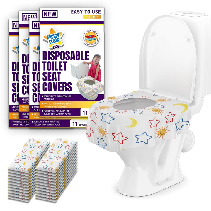 Toilet Seat Covers Disposable Value Pack - 22 Large Waterproof Potty Covers for Toddlers, Kids, and Adults by  - 2 Packs of 11 Covers