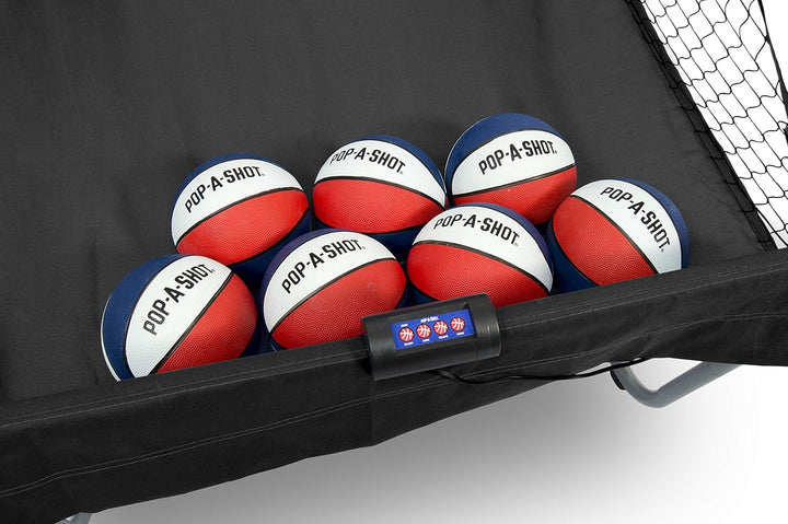 - Home Dual Shot with Chicago Bulls NBA Graphics L Sensor Scoring L 16 Game Modes L 7 Balls L Foldable Storage L for All NBA Fans