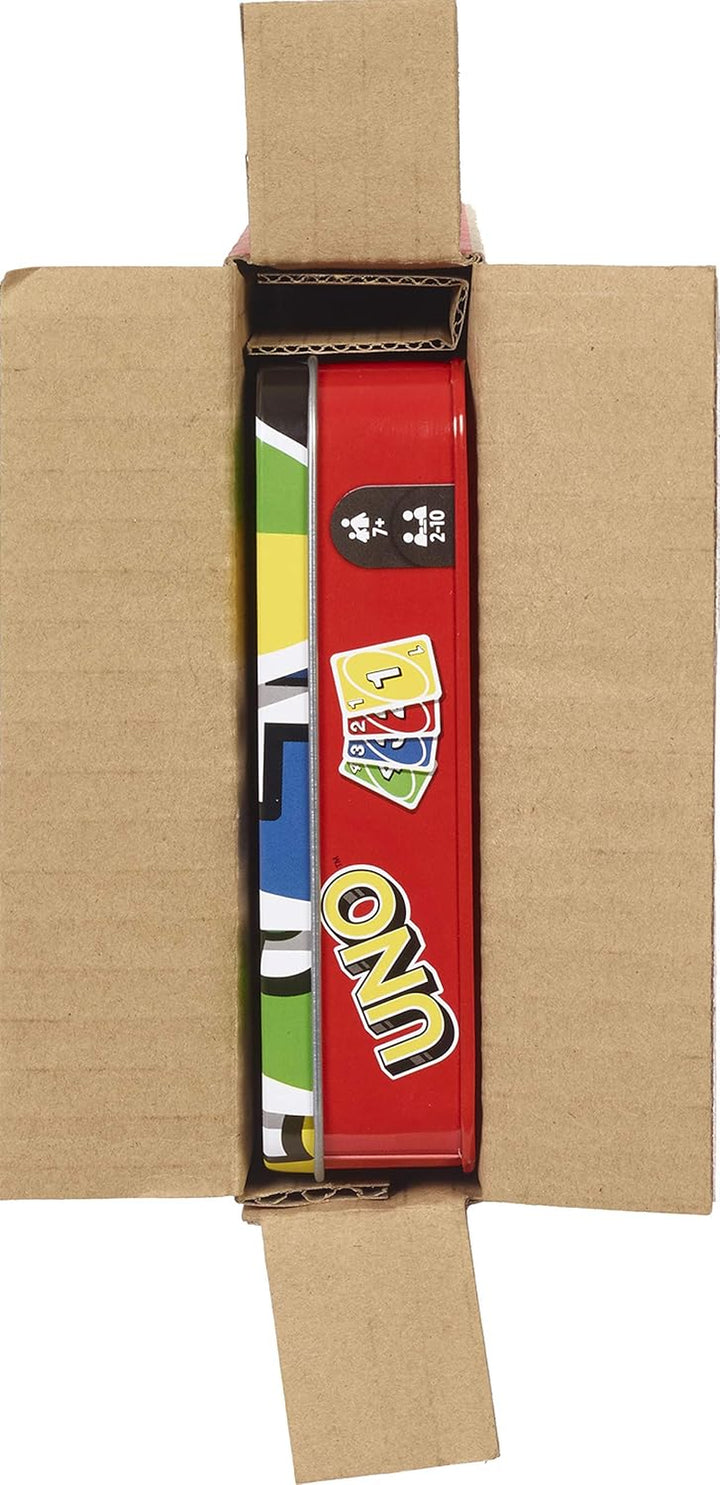UNO Card Game in a Collectible Storage Tin for Kids, Adults, Families, Parties & Travel, 2 to 10 Players (Amazon Exclusive) (Amazon Exclusive)