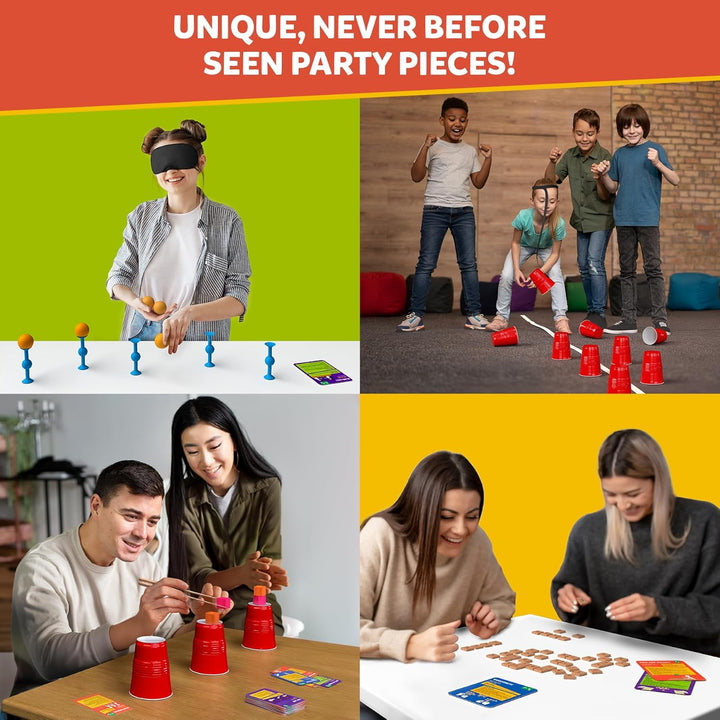 One Minute Party Games - 200+ Pieces, Fast-Paced & Hilarious Group Games for Kids, Teens & Adults, Fun for Game Nights, Birthdays, Family Gatherings, Indoor or Outdoor Play