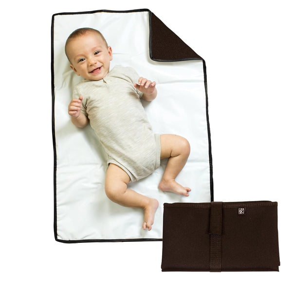 Full Body Portable Changing Pad for Babies - Diaper Changing Mat for Travel, Baby Accessory Essentials, Wipeable & Water-Resistant, Foldable & Compact, Fully Padded, Extra Large - Black