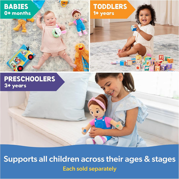 Speak & Sing Doll 16” Tall Interactive Toy with 4 Songs & 16+ Phrases, Toddler Toys for Girls & Boys Ages 6 Months to 3+ Years